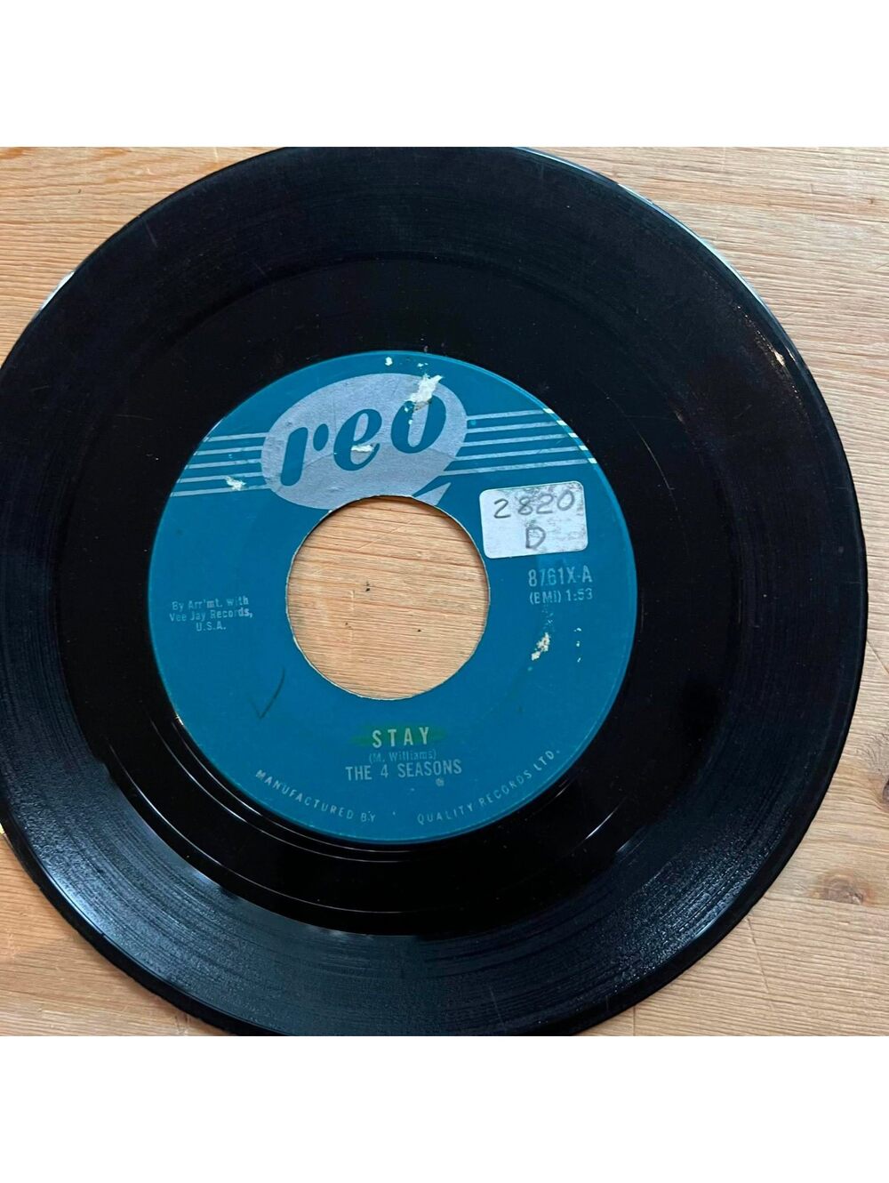 The 4 Seasons - Stay/Goodnight my Love 45rpm VG+ R06